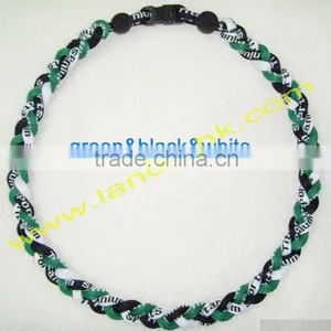 3 Ropes Titanium Baseball Sports Necklace & Bracelet for Gift thumbnail-4