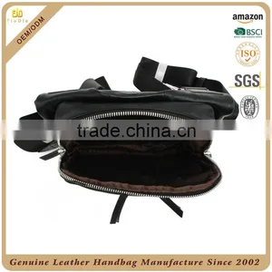 CSLRB214-001 Sports Style Black Leather Men Backpack Bags Handbag thumbnail-5