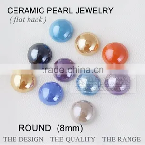 8mm Ceramics Pearl Beads & Colorful Half Round Factory Direct on Sales thumbnail-1
