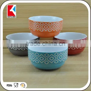 China Factory Promotional Custom Logo Printed Ceramic Cereal Soup Bowl Wholesale thumbnail-2