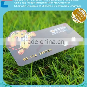 Silver/Golden Embossed Plastic Card With Printing thumbnail-1