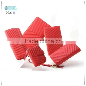 High Quality Women Leather Long Wallet Red 2016 thumbnail-1