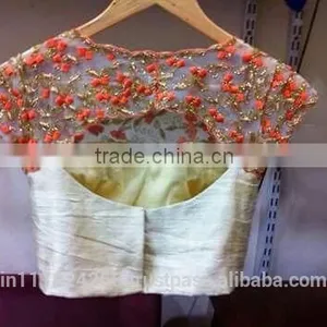 Machine Embroidery Designs of Saree Blouse Neck thumbnail-2