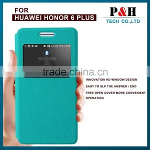 China Wholesale PU Leather Case Flip Phone Case With Window View for Huawei Honor 6 thumbnail-2