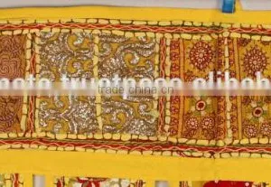 Indian Door Hanging, Handmade Window Valance, Vintage Home Decor Embroidery Toran, Bohemian Door Hanging thumbnail-2