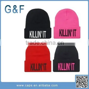New Arrival Oversized 100% Acrylic Beanie Wholesale thumbnail-1