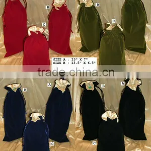 Screen Printed Velvet Drawstring Packaging Pouch thumbnail-1