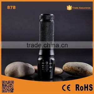 878 High Power Waterproof Led Flashlight Torch Zoom Flesh Torch thumbnail-1