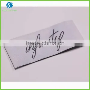 Custom Own Logo High Quality Heat Cut White Woven Clothing Labels thumbnail-6
