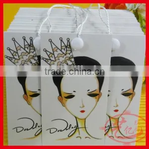 2014 Hot Sale New Design Custom Paper Print Recyclable Fancy Garment Hang Tags thumbnail-1