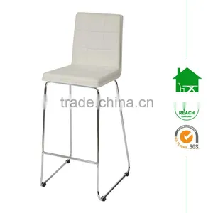 DC-2530 Modern White Faux Leather Bar Chair thumbnail-2