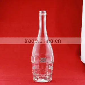 Popularity Cheap Printing Triangle Shape Bottles Vodka Liquor Frosted Bottle Super Flint Spirit Bottles thumbnail-3