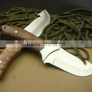 OEM 440C Fixed Blade Knife With Wood Handle thumbnail-2