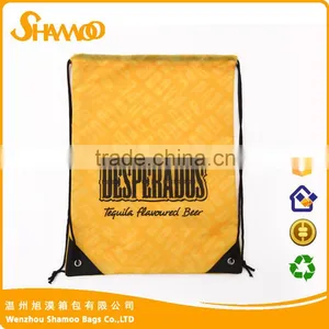 Fashion Wholesale Custom Natural Printed Promotion Gift Backpack Drawstring Bag thumbnail-1