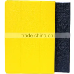 Two Side Silicone Leather Three Folder Rotating Stand Leather Case for Tablet pc thumbnail-4