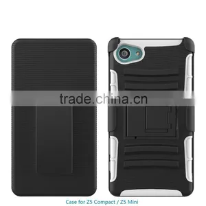 Mobile Accessories Belt Clip pc Silicone Combo Case Armor Case for Sony Xperia z5 Compact China Wholesale thumbnail-1