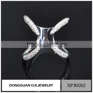 Fashion Gemstone White Gold Ring 925 Silver Adjustable Ring Design Jewelry On Wholesale thumbnail-2