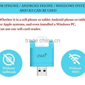 Zsun WiFi Card Reader TF MicroSD USB 2.0 Flash Drive for PC Tablet Phone thumbnail-2