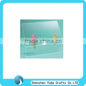 Professional Design Clear Plexiglass Ice Cream Cone Stands, Display Stand for 5 Cone, Acrylic Ice Cream Holder thumbnail-1