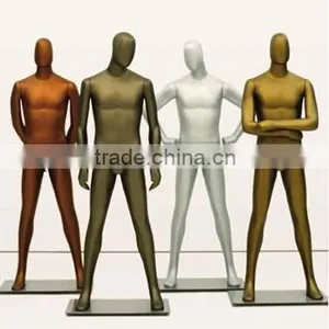 Fashion Design Fiberglass Male Mannequin for Display High-end Dummy Doll Gold Mannequins thumbnail-1