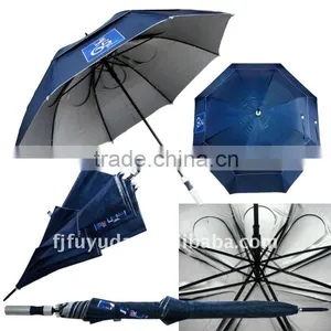 Windproof Advertising Golf Auto Double Ribs Umbrella thumbnail-1