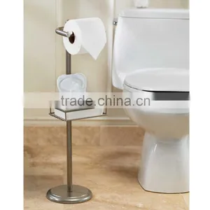 Free Standing Toilet Paper Holder With Phone Shelf thumbnail-1