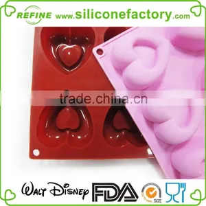 8 Cute Heart Shaped FDA and LFGB Standard Silicone Cake Mould thumbnail-5