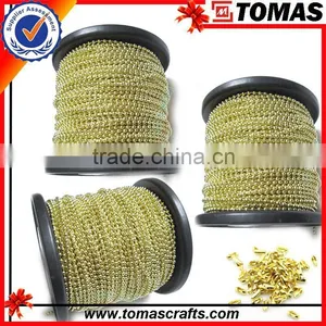 Guangzhou Custom Decorative 2.4mm Golden Ball Chain thumbnail-1