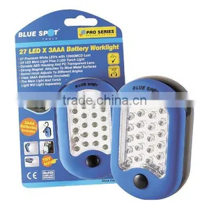 Ningbo JELO Hot Sales Promotion Super Bright 24+3LED 2 in 1 Work Light 27LED Outdoor Lamp With Hook Magnet thumbnail-3