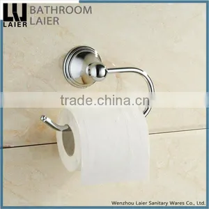 Grooming Bathroom Designs Zinc Alloy Chrome Finishing Bathroom Sanitary Items Wall Mounted Toilet Paper Holder thumbnail-1