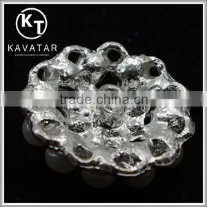 Good Quality NK021 Metal Flower Rhinestone Button Lead Free Metal Shank Buttons thumbnail-4