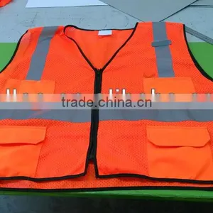 Orange Mesh Reflective Safety Vest thumbnail-1