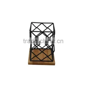 Bamboo Tableware Holder With Wire thumbnail-1