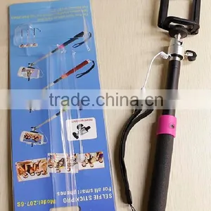 2015 New Monopod Selfie Stick Camera Smartphone Cable Selfie Stick Monopod for Smartphone thumbnail-1