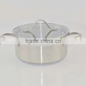 Popular Modern Kitchen Cabinet Item Tri-ply Cookware Set With Cast Stainless Steel Handle thumbnail-3