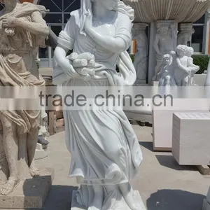 Hand Carved Four Seasons Marble Garden Statues thumbnail-2