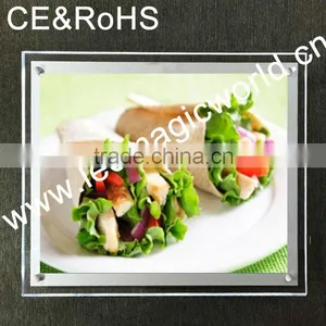 China Manufacturer Restaurant Led Backlit Acrylic Digital Photo Frame thumbnail-1