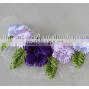 Excellent Quality New Products Beautiful Cord Crochet Flower Appliques Collar thumbnail-4