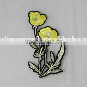 Beautiful Yellow Flower Patches Customized Embroidery Patch Products for Sale thumbnail-2