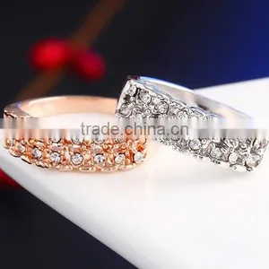 Free Shipping Silver Plated Clear Crystal 1gram Gold Rings 2016 thumbnail-6