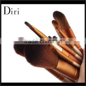 Glossy Gold Color High Quality Synthetic Makeup Brushes thumbnail-3