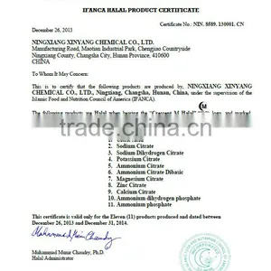 Industry Auxiliarier Diammonium Hydrogen Citrate From China thumbnail-3