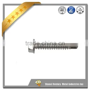 Stainless Steel 304 316 Hex Head Flange With EPDM Washer Self Drilling Screw thumbnail-1