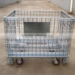 Metal Box With Wheels, Wire Mesh Cage thumbnail-2