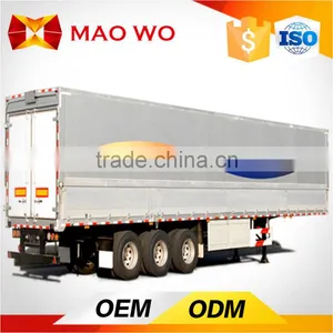 Steel Material 50 Tons 3 Axles Cargo Van Truck and Box Trailer thumbnail-2