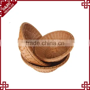 PE Rattan Handmade Woven Customized Supermarket Kitchen Storage Bread Basket thumbnail-6