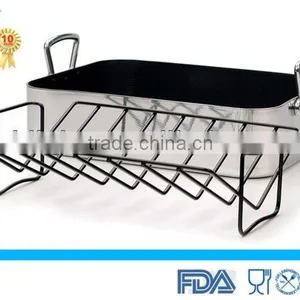 Rectangular Aluminum Roasting Turkey Pan With U Rack thumbnail-2