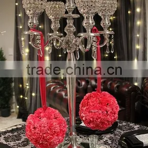 Crystal Centerpiece Wedding Table Candelabra thumbnail-1