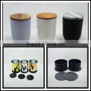 Matte Frosted Black Massage Glass Candle Holder/frosted Matte Black Glass Candle Jar/ Wholesale Glass Candle Holder thumbnail-6