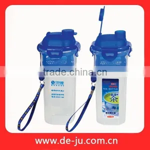 Blue Cap String Four Lock Square Water Bottle With Infuser thumbnail-1